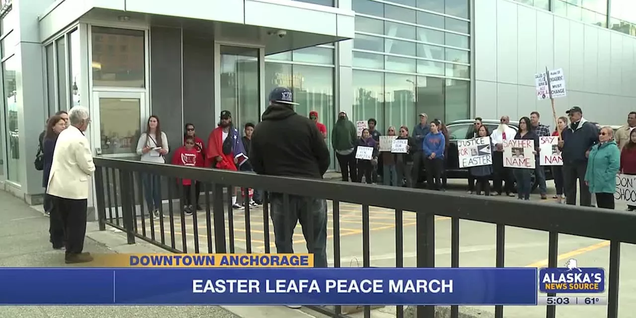 Peace march for Easter Leafa