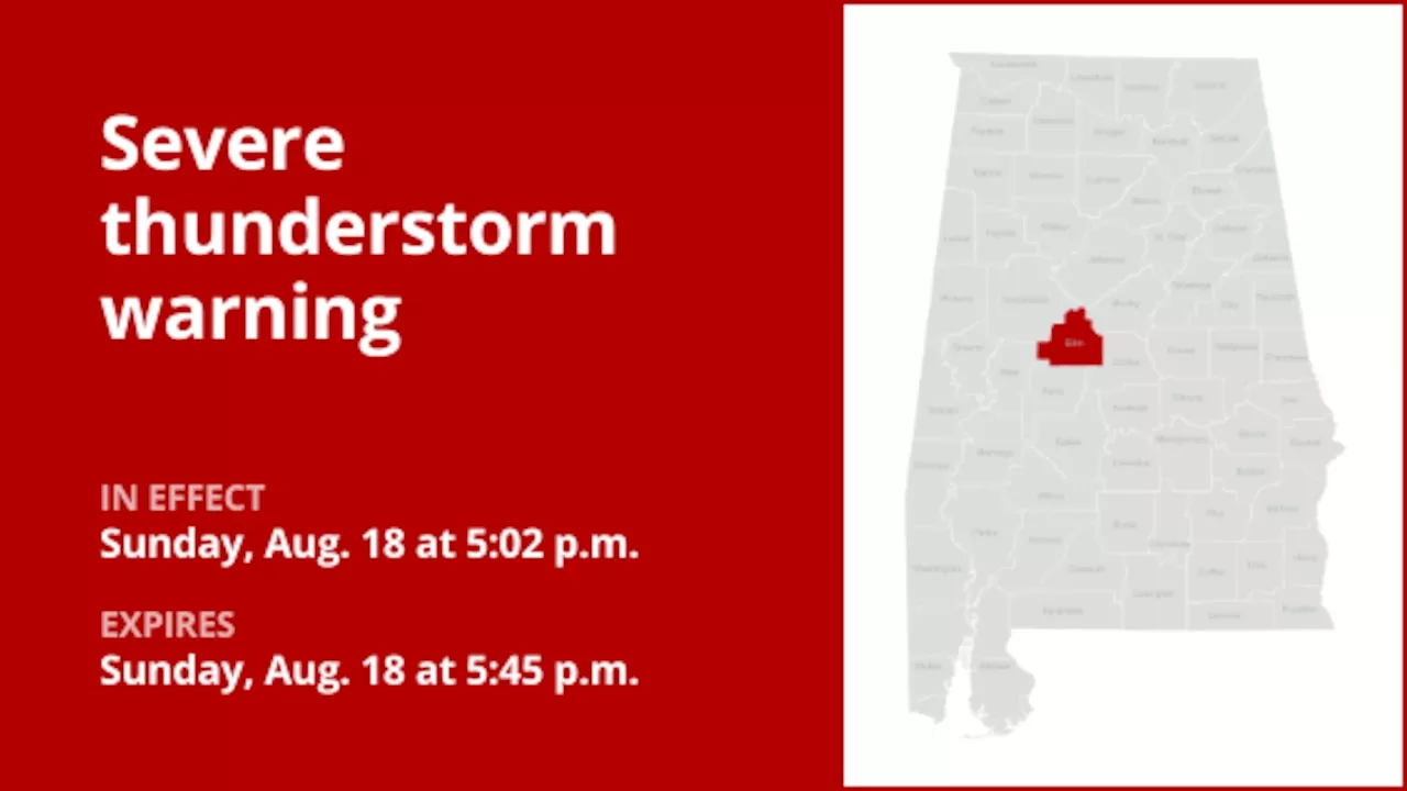 Update: Thunderstorms with damaging winds and quarter-sized hail in Bibb County Sunday