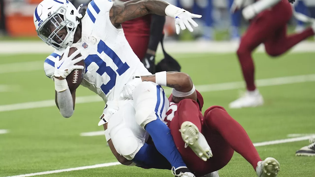 Colts backups rush for 3 scores to beat mistake-prone Cardinals 21-13 in preseason