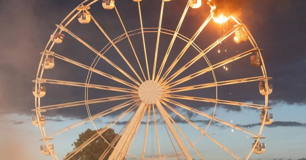 Highfield-Festival in Leipzig: Riesenrad fängt plötzlich Feuer