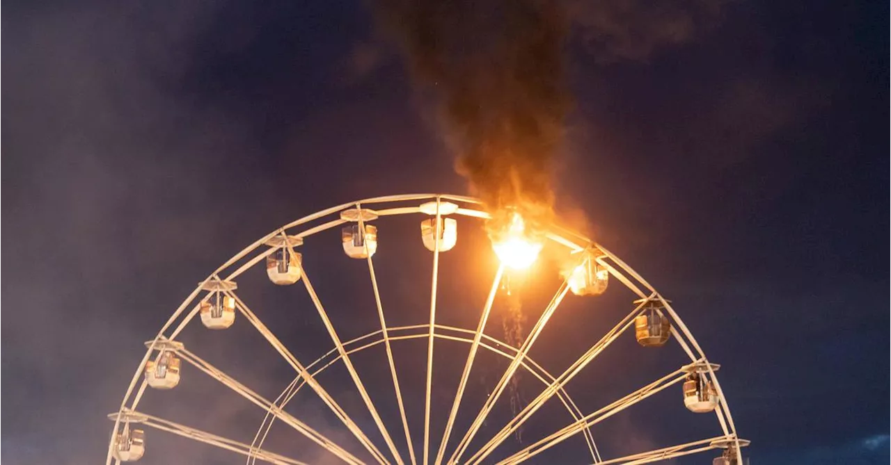 65 Verletzte bei Riesenrad-Brand auf Festival bei Leipzig