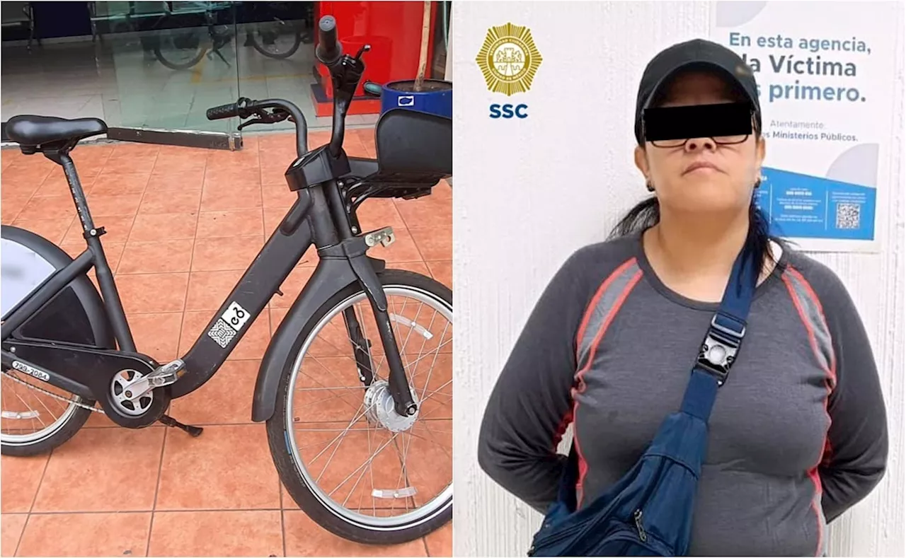 Detienen a mujer por robo de bicicleta del programa Ecobici en la alcaldía Cuauhtémoc