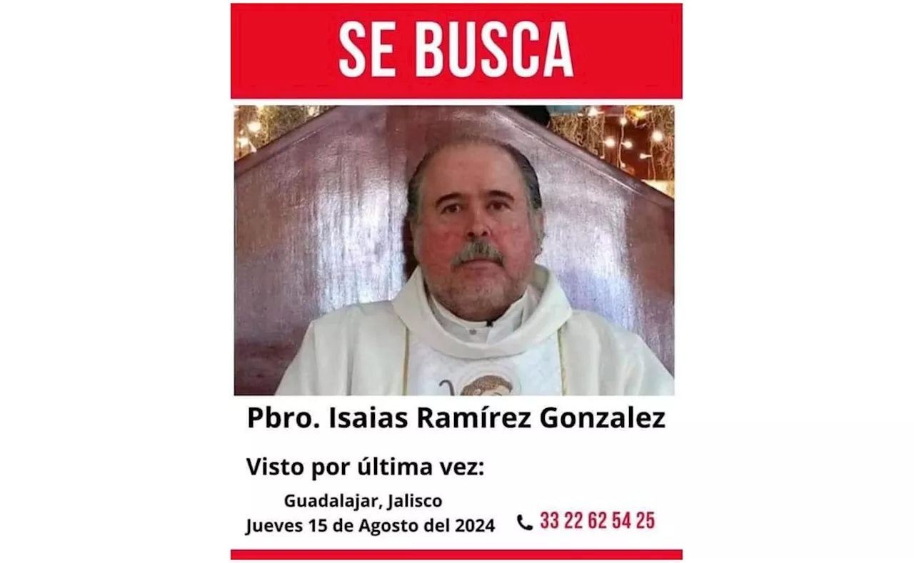 Reportan desaparición de sacerdote en Guadalajara; autoridades ya investigan