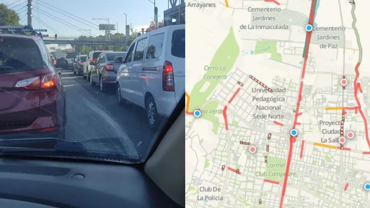 Alertan congestión vehicular en la Autopista Norte y otros puntos en Bogotá por Pruebas Saber Pro