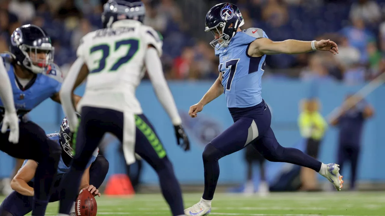 Brayden Navreson's 3 FGs give Titans 16-15 preseason win over Seattle Seahawks