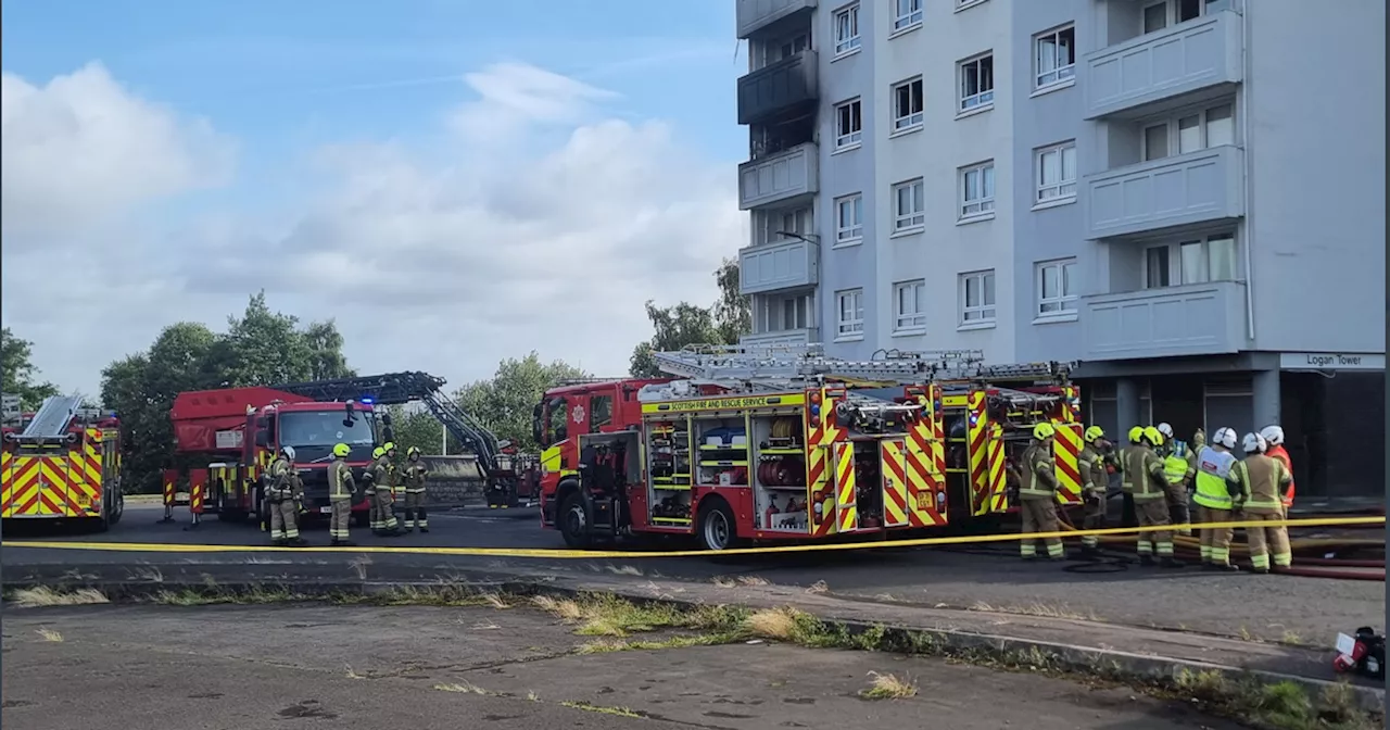 Cambuslang residents evacuated following fire at high rise flats