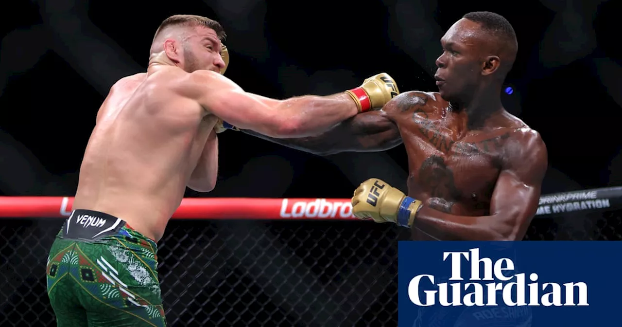 UFC 305: Israel Adesanya chokes after war of words as Dricus du Plessis defends title