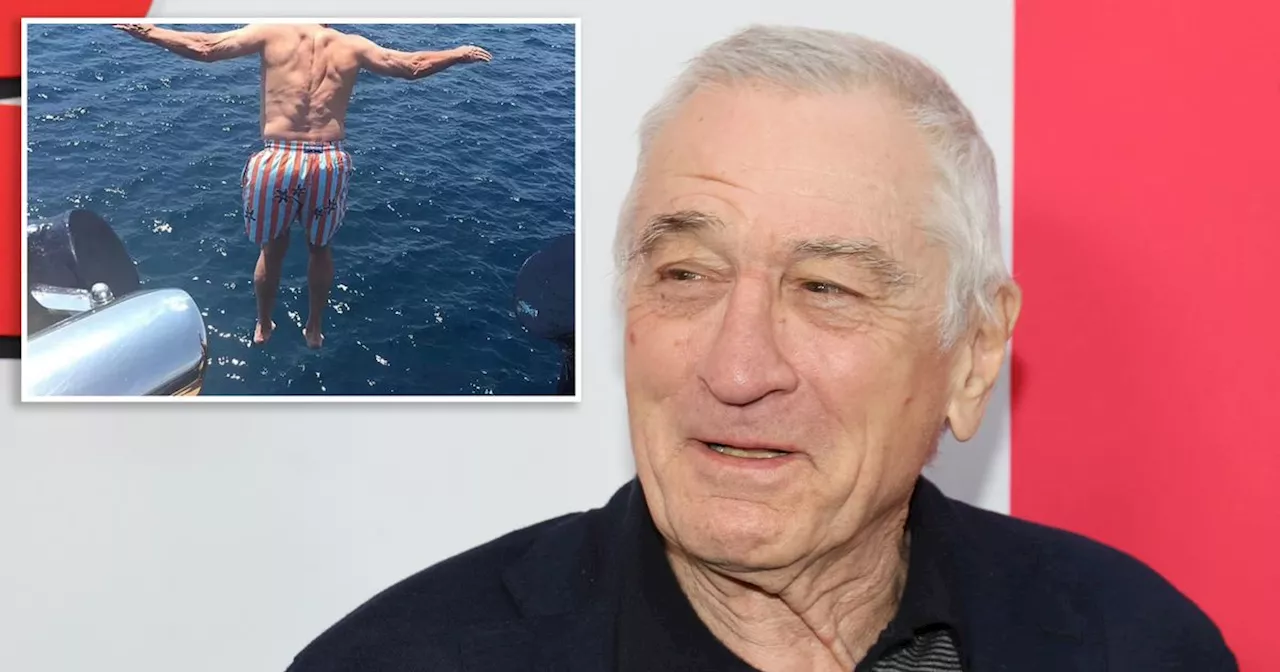 Robert De Niro jumps off boat to celebrate 81st birthday with daredevil stunt