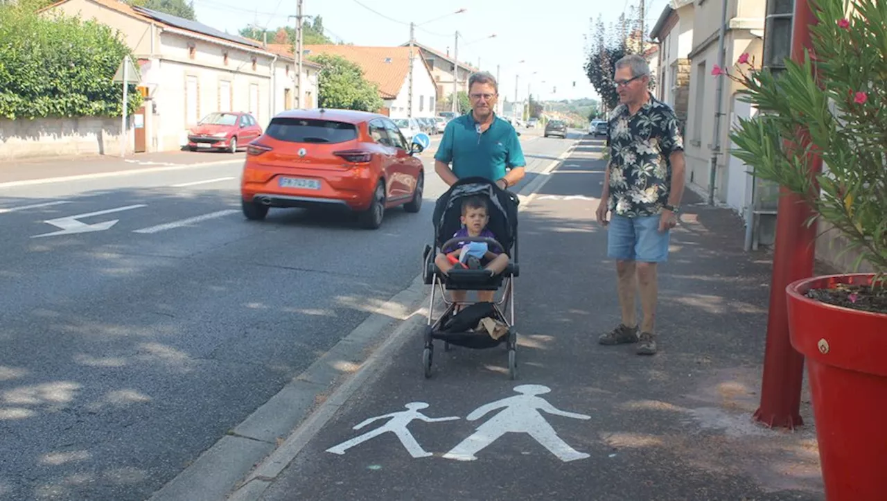 Blaye-les-Mines. Un tracé pour améliorer la cohabitation des piétons et des véhicules