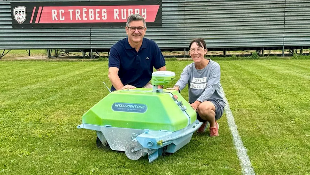 Trèbes : un robot pour le traçage des terrains de sport