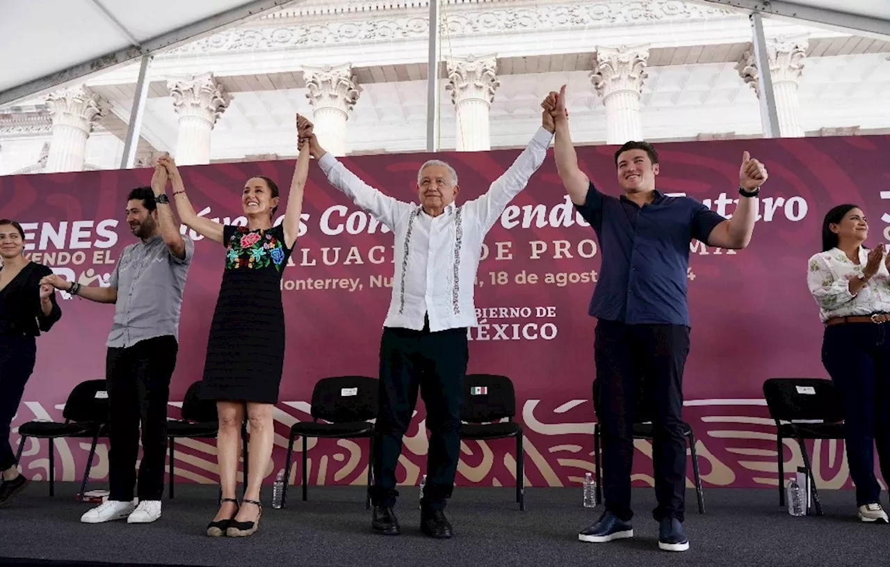 Concluyen en NL giras conjuntas de AMLO y Claudia Sheinbaum