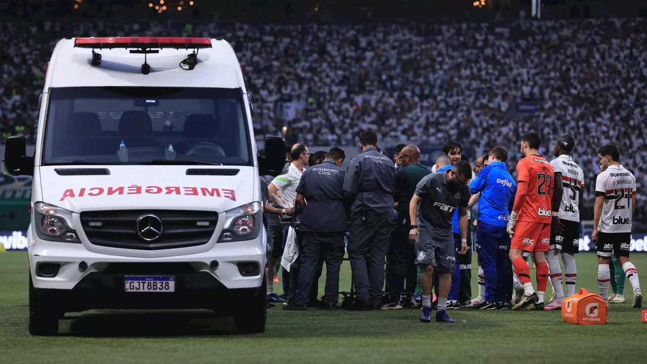 São Paulo atualiza estado de saúde de Patryck Lanza, que deixou o estádio de ambulância