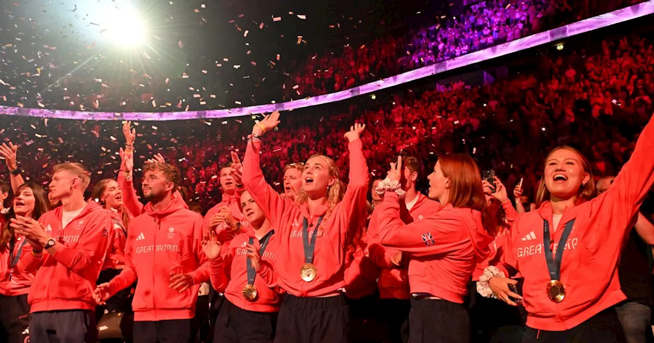 Team GB celebrate Paris Olympics success at Manchester's homecoming event