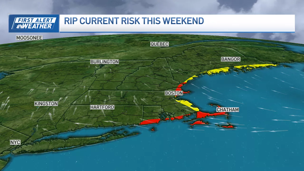 Sunny Sunday afternoon with risk of rip currents in New England