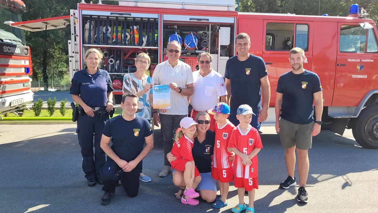 Löschversuche und Kistenwettklettern beim Ferienspiel in Totzenbach