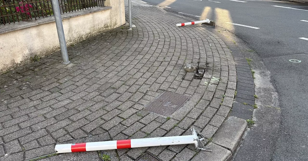 Akt der Gewalt gegen Poller an Bielefelds größter Fahrradstraße