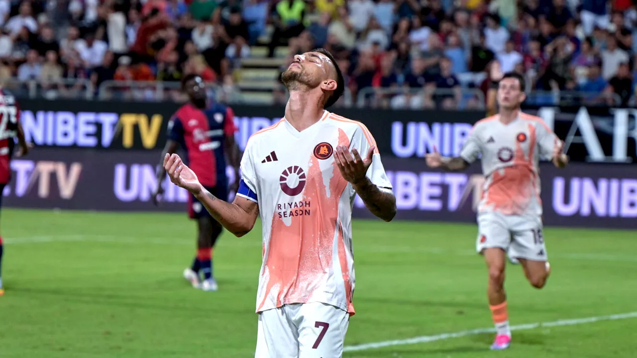 Cagliari-Roma 0-0: Pellegrini spreca, Dovbyk delude