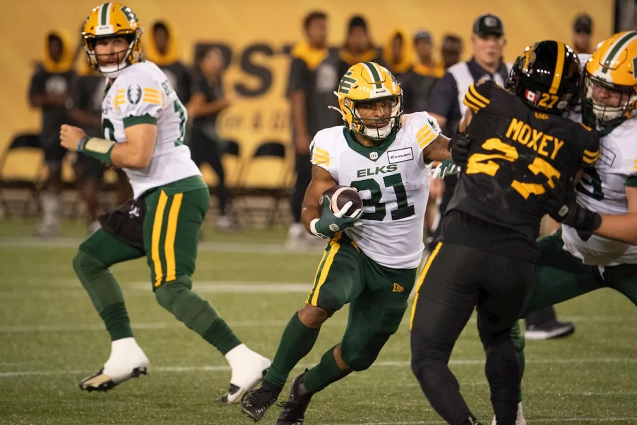 Rankin rushes for three touchdowns to power Elks to 47-22 road win over Ticats