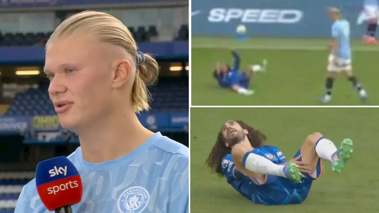 Erling Haaland destroyed Marc Cucurella in his post-match interview after Chelsea vs Man City game