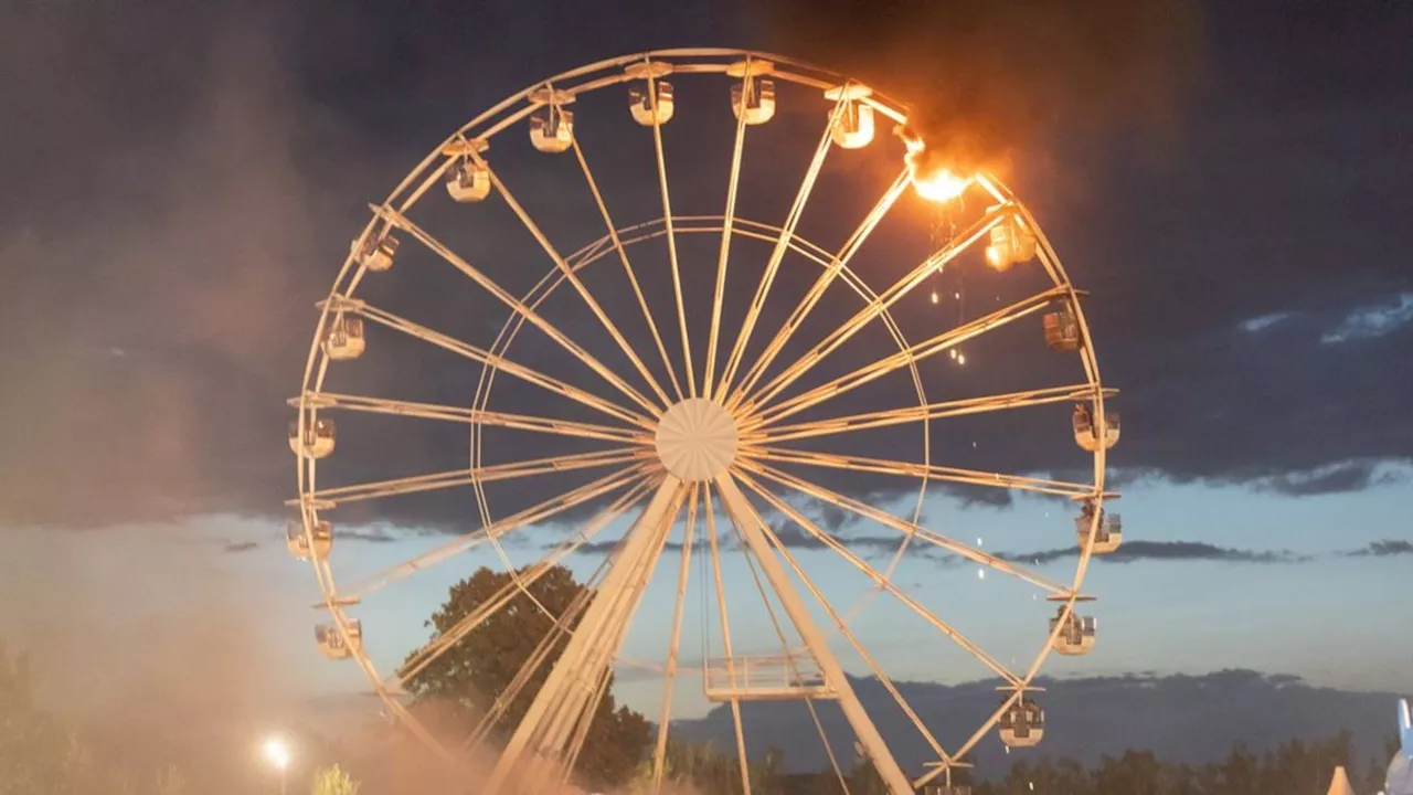 Highfield-Festival in Leipzig: Verletzte bei Brand im Riesenrad