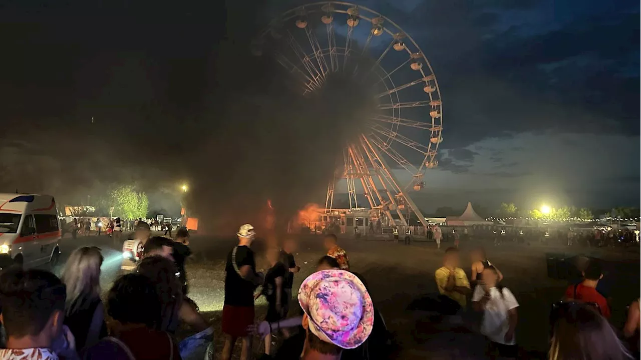 Auf Highfield-Festival in Leipzig: Rund 25 Verletzte bei Riesenrad-Brand