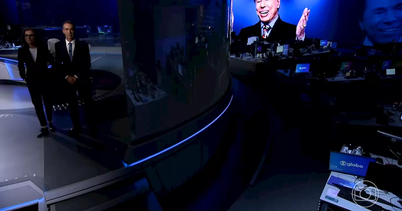 'Jornal Nacional' encerra com música de Silvio Santos e momento de silêncio