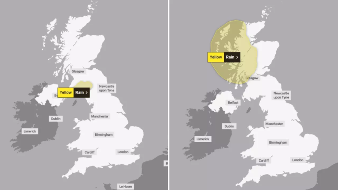 Weather warnings issued as rain to replace brief sunny spell for parts of the UK