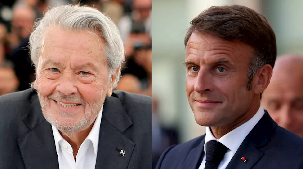 El conmovedor mensaje de Emmanuel Macron por la muerte de Alain Delon