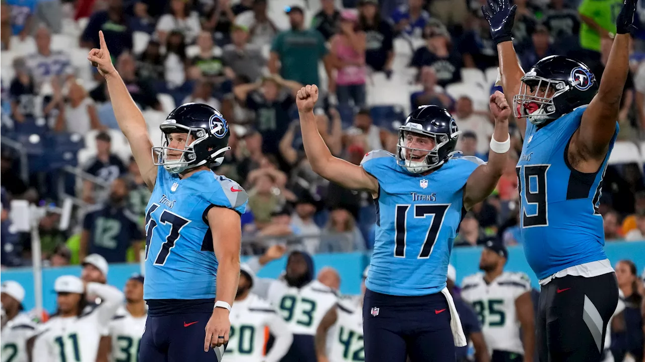 Rookie kicks three FGs in 4th quarter as Titans rally past Seattle