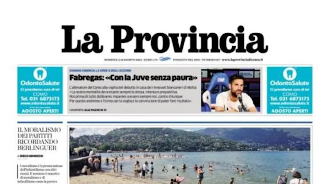 La Provincia di Como sulle parole di Fabregas: 'Con la Juve senza paura'