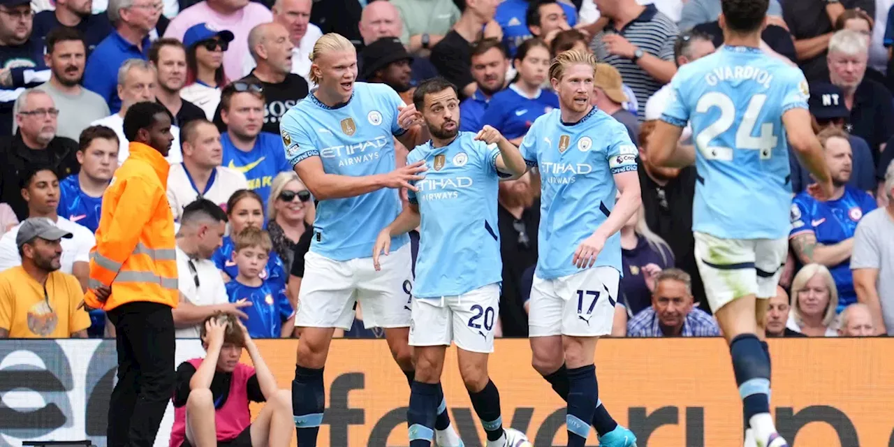 Kampioen Man City wint aan de hand van Haaland eerste seizoenstopper