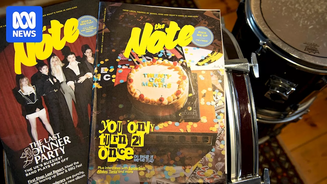 The Note magazine celebrates 21 editions of returning a printed live music guide to Adelaide