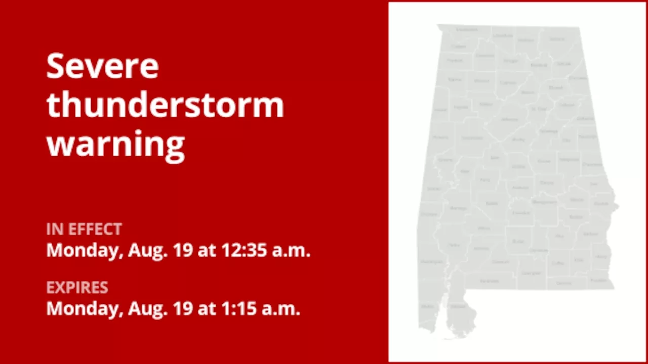 Quarter-sized hail and damaging winds expected with thunderstorms in Covington County Monday