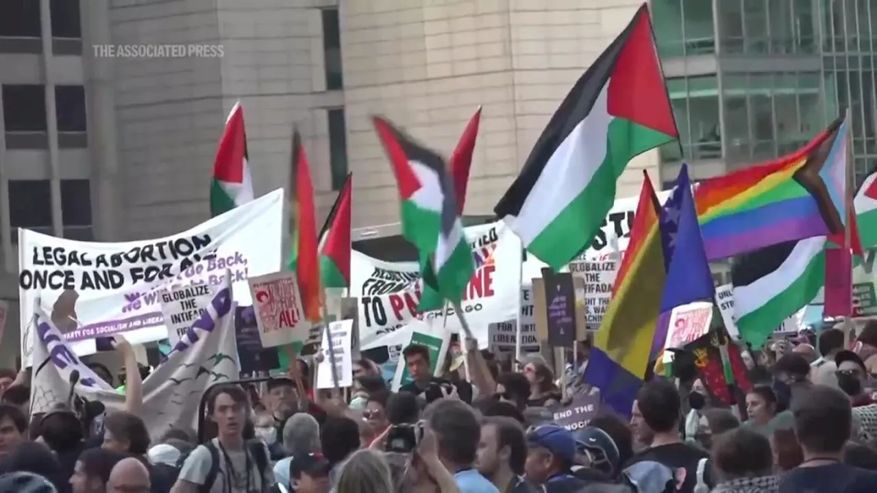 Thousands march in protest ahead of DNC in Chicago