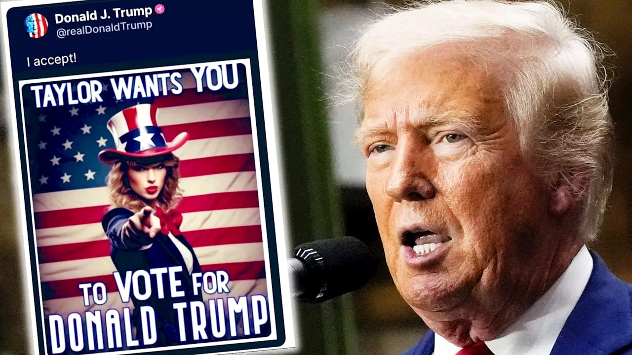 Manipulierter Wahlkampf mit KI: Trump will mit Taylor-Swift-Fake punkten