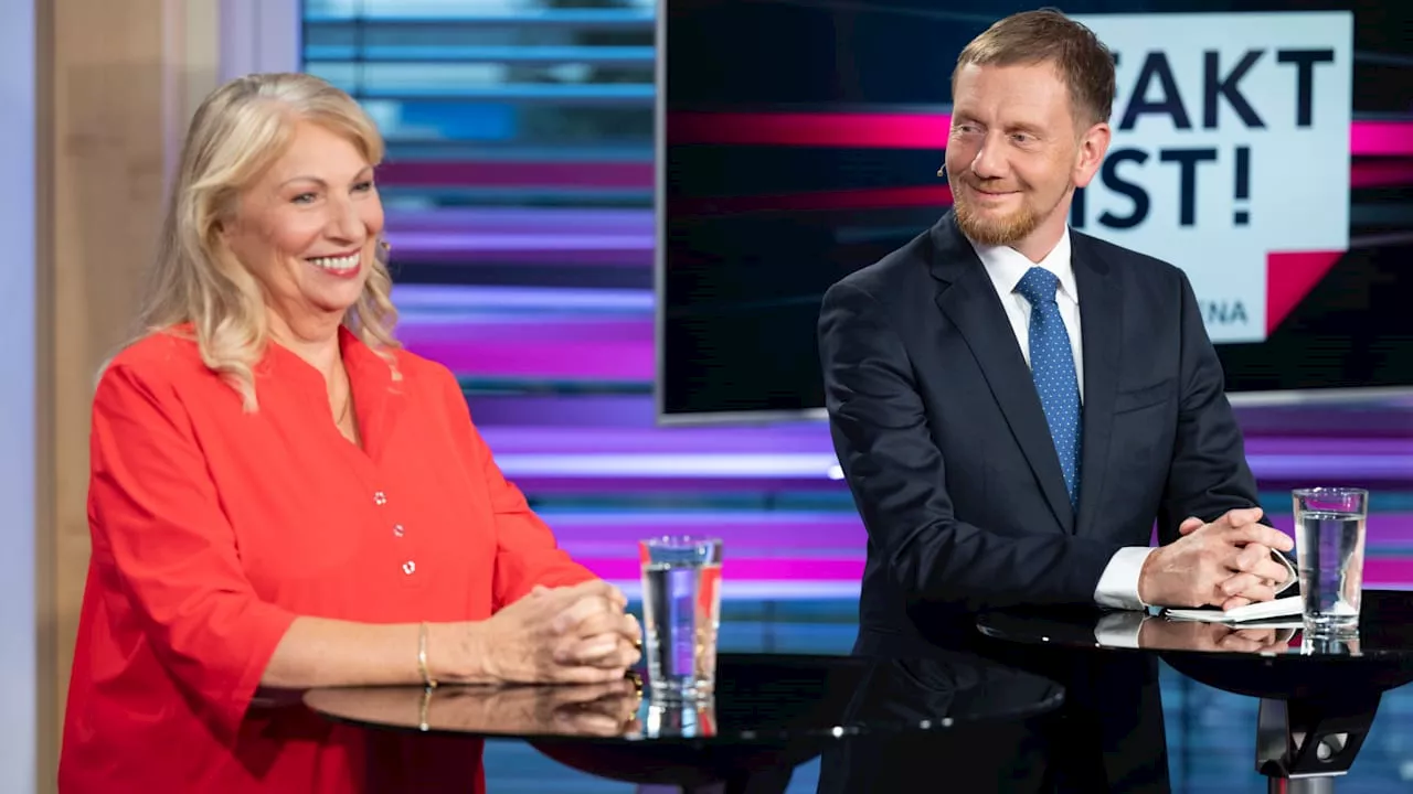 TV-Duell in Sachsen: Kretschmer kuschelt mit der SPD