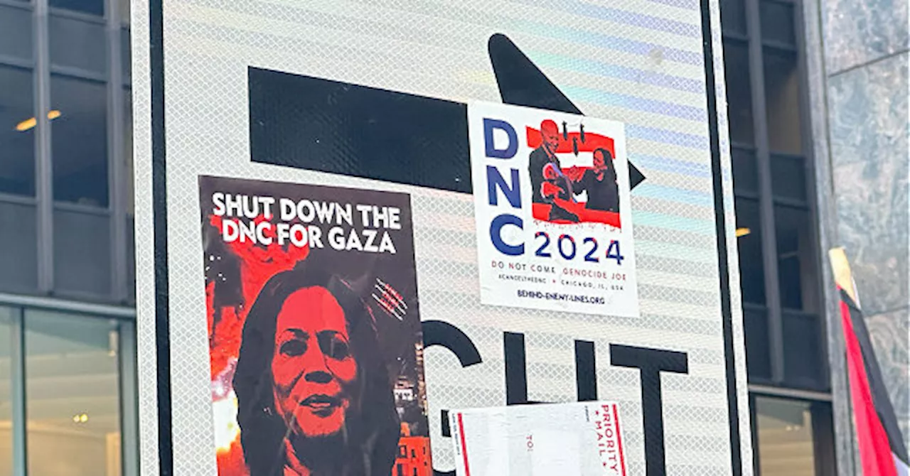 Anti-Israel Protesters Gather Outside DNC, Tell Voters to Reject Kamala Harris