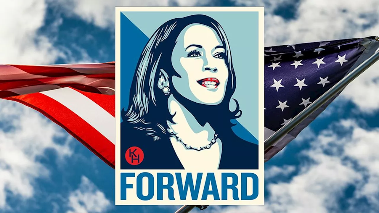 Artist revives iconic Obama poster design for Kamala Harris