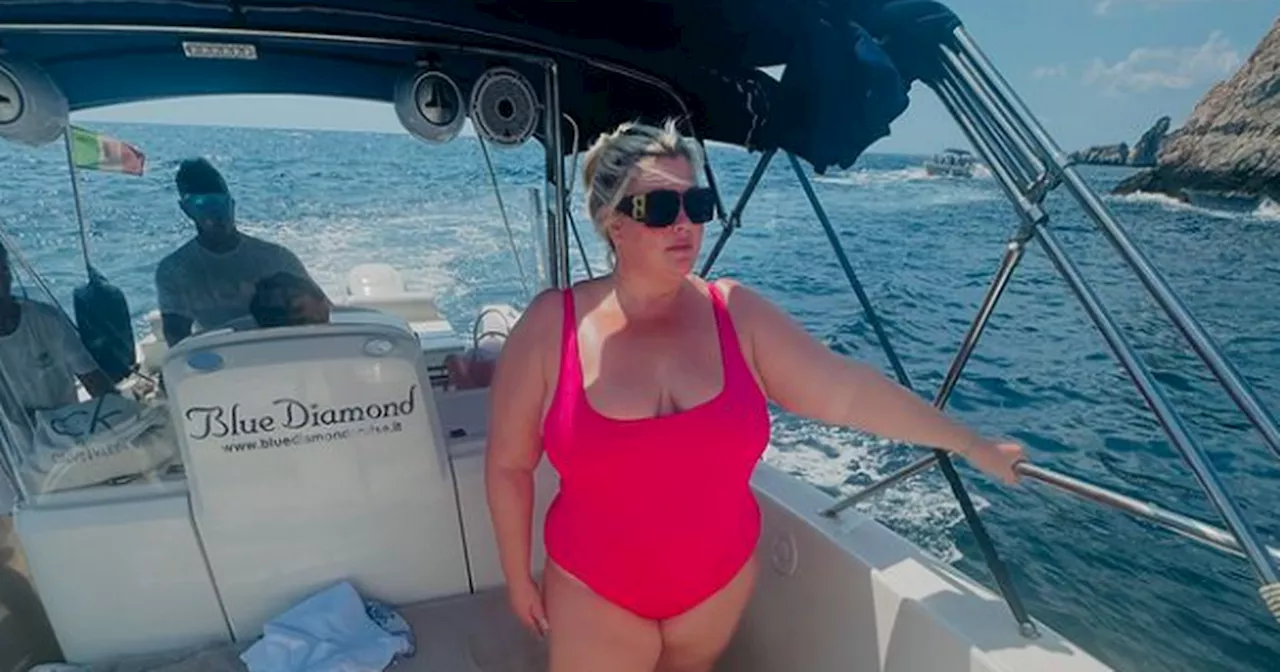 Gemma Collins left shaken after being caught in Sicily storm while at sea