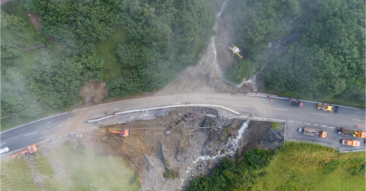 Provisorium für einspurigen Verkehr an Arlbergstraße errichtet, Tirol berät Freigabe