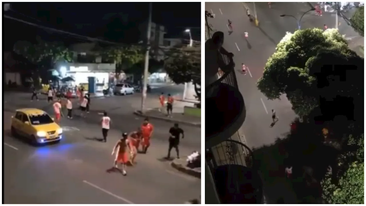 Video: hinchas del América protagonizaron desmanes en Bucaramanga tras el partido contra el equipo Leopardo