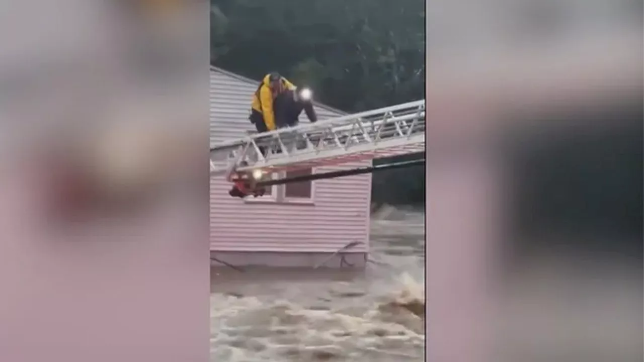 Connecticut flooding leaves 2 dead; video shows water rescue