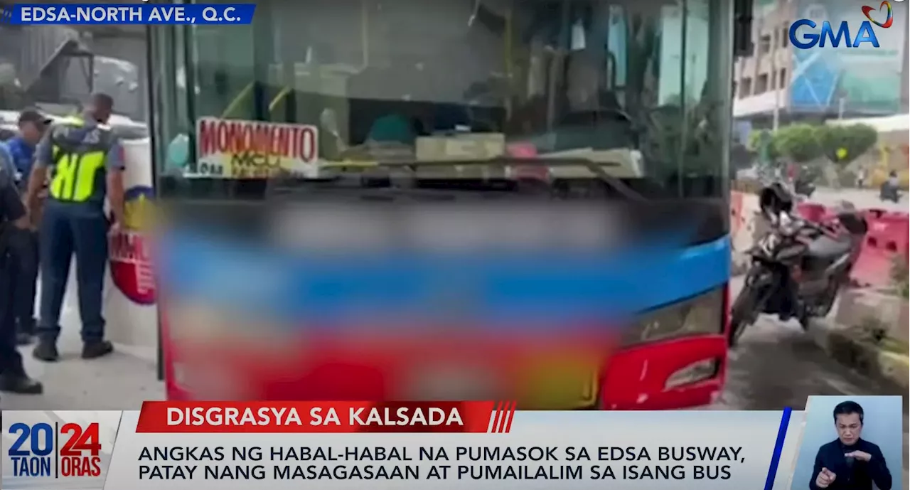 Habal-habal passenger dies, rider injured after bus hits motorcycle in EDSA busway