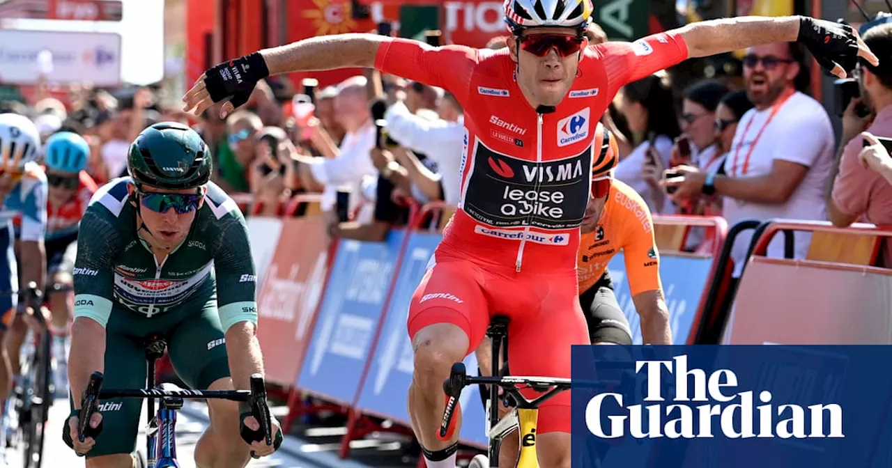 Wout van Aert gets revenge on Groves to add Vuelta stage three win to red jersey