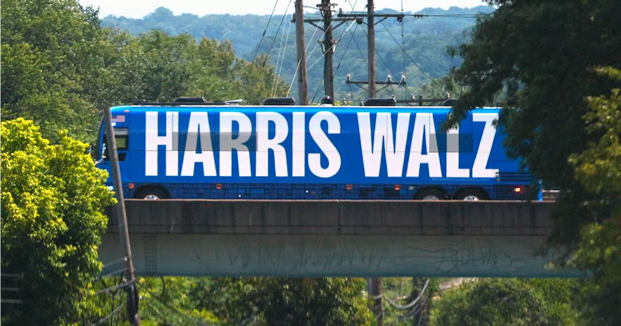 Harris And Walz Embark On Bus Tour In Pennsylvania Before DNC