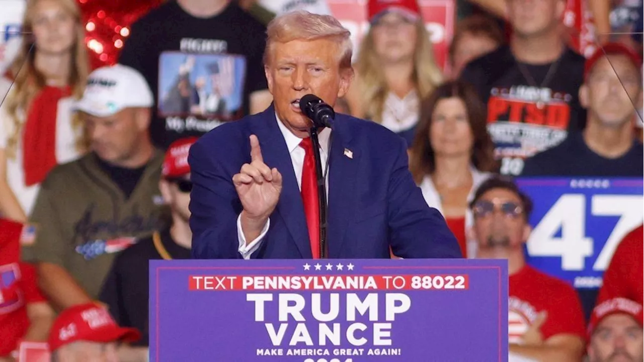 Trump zigzags between economic remarks, personal insults at rally in critical Pennsylvania