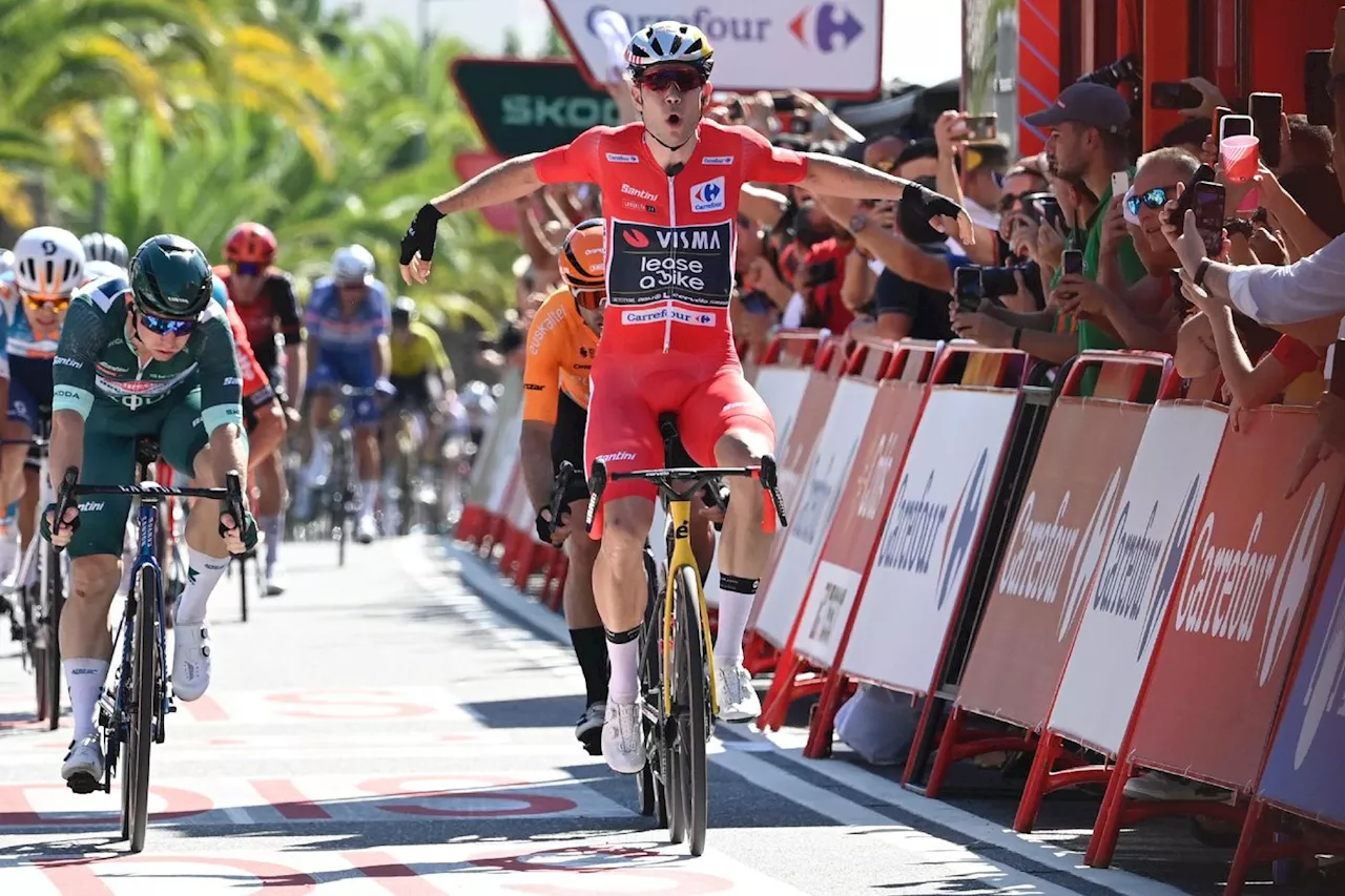 Tour d'Espagne: Van Aert mate Groves au sprint et remporte la 3e étape