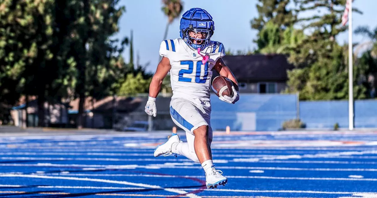 Santa Margarita's 5-foot-4 running back Elijah Robinson is full of energy