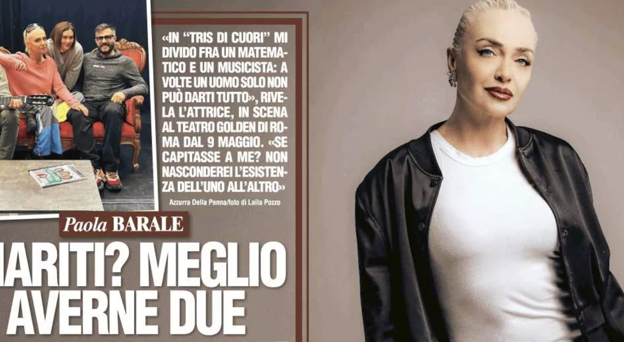 Paola Barale e l'amore: «Avere due mariti? A volte un uomo solo non può darti tutto...»