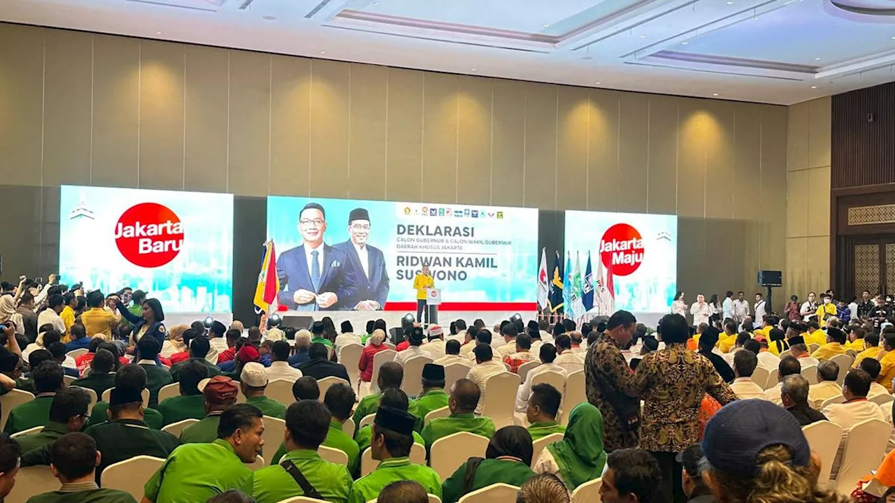 KIM Plus Deklarasi Ridwan Kamil - Suswono di Pilkada Jakarta, Peluang PDIP Usung Anies Tertutup